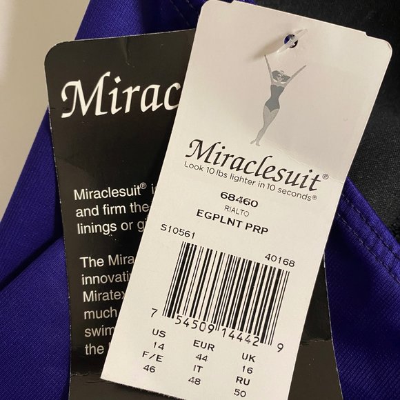 Miraclesuit Rialto Purple One Piece Swimsuit - Picture 8 of 9